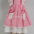 Dollcake remake baby girls red stripe dress